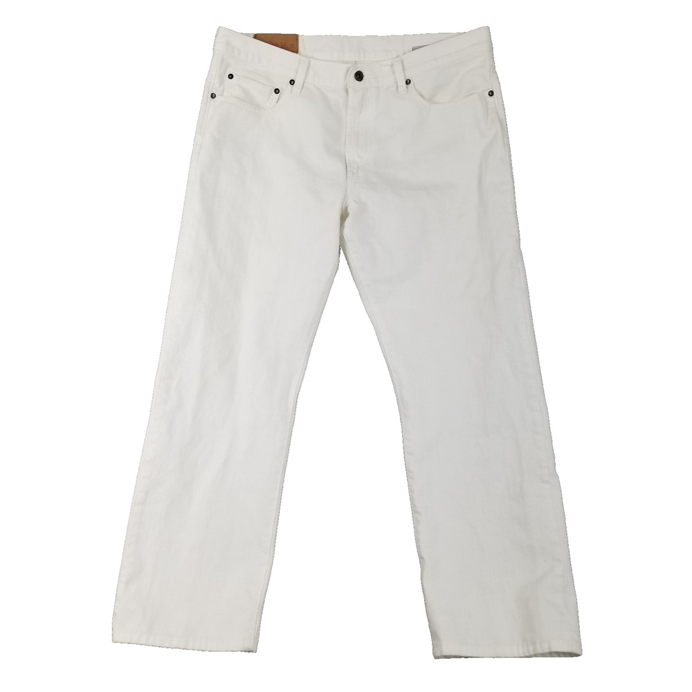 Gap Jeans Mens 36x30 White‎ Slim Straight Fit Denim Pants 100% Cotton Stain Flaw